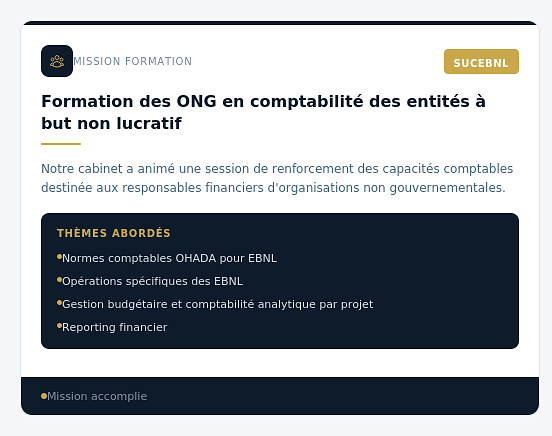 NGO Training on Non-Profit Entity Accounting